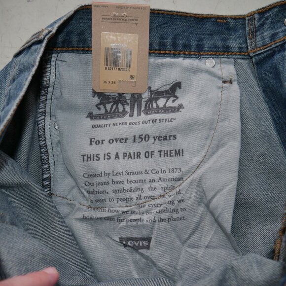 Levis 559 Men's Size 36x36 Jeans Relaxed Fit Straight Leg Medium Wash Denim NWT - Picture 11 of 13